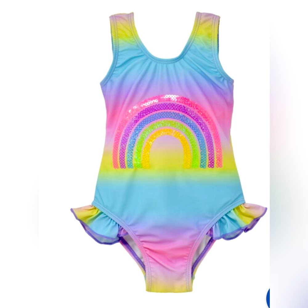 Flap Happy SPF50 rainbow swimsuit